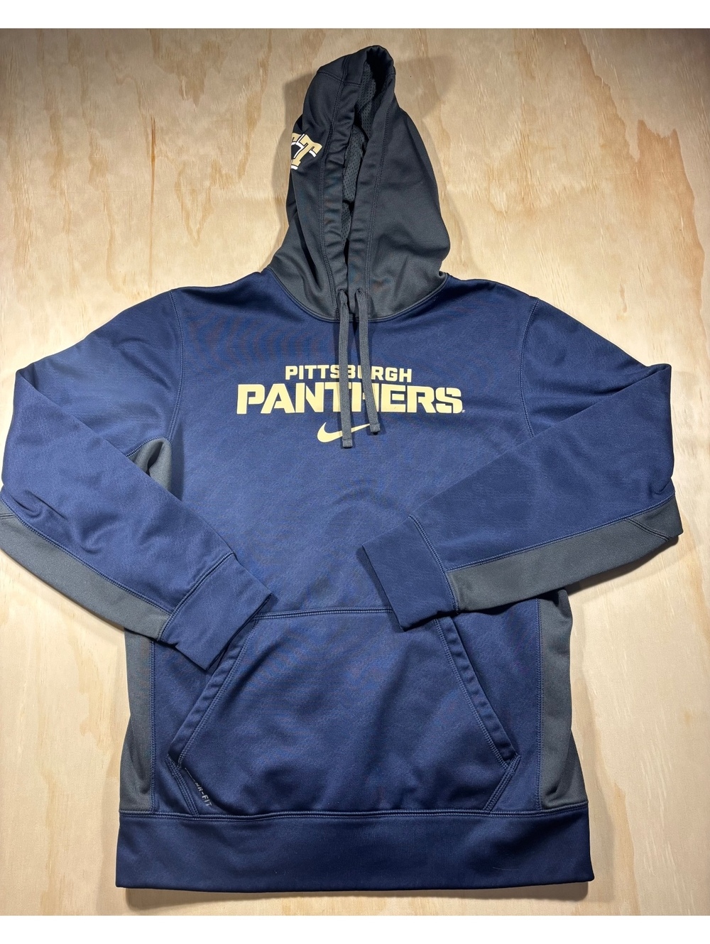 Nike Pitt Panthers Hoodie Mens Small Navy Blue Pittsburgh KO Hoody Team Issue